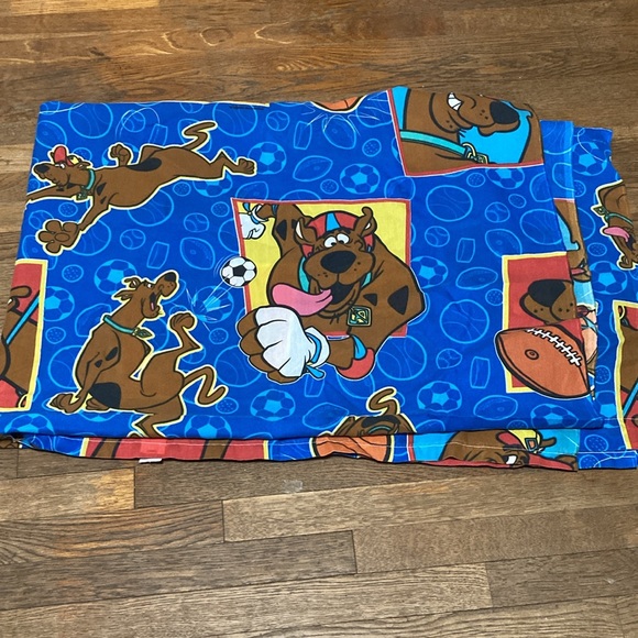 SCOOBY DOO 1999 Vintage Twin Childrens Bed Flat Top Sheet - Picture 2 of 11